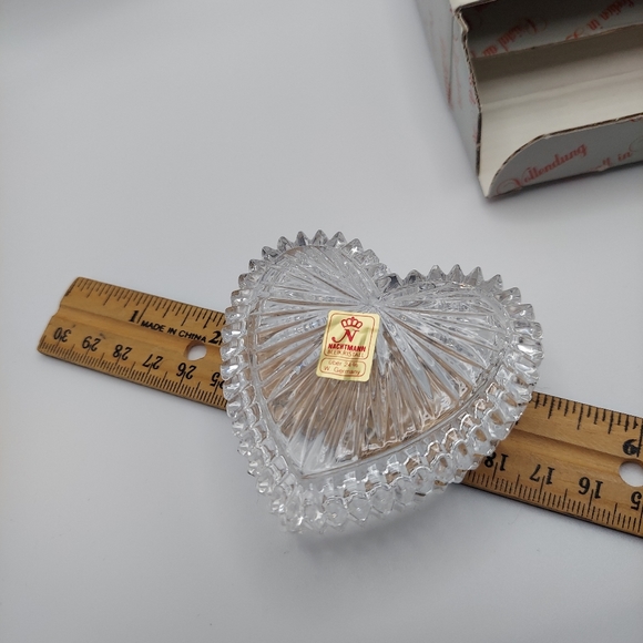 Nachtmann Bleikriskall WGermany Crystal Heart Trinket Box. In Original Box! - Picture 10 of 10